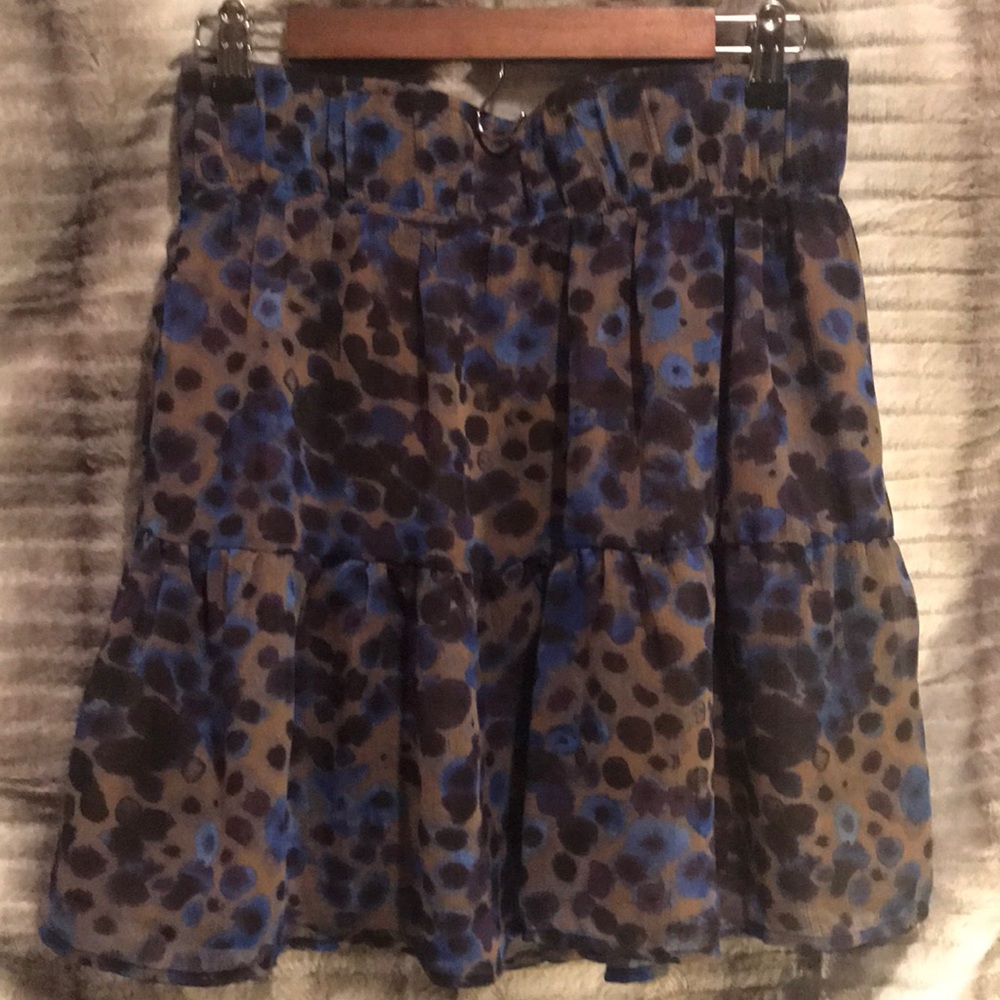 LYS Women’s Skirt 1X brn navy blue and black